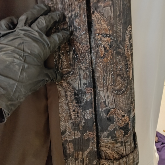 Chico's Black and Gold Embellished Nehru Jacket - Picture 10 of 14